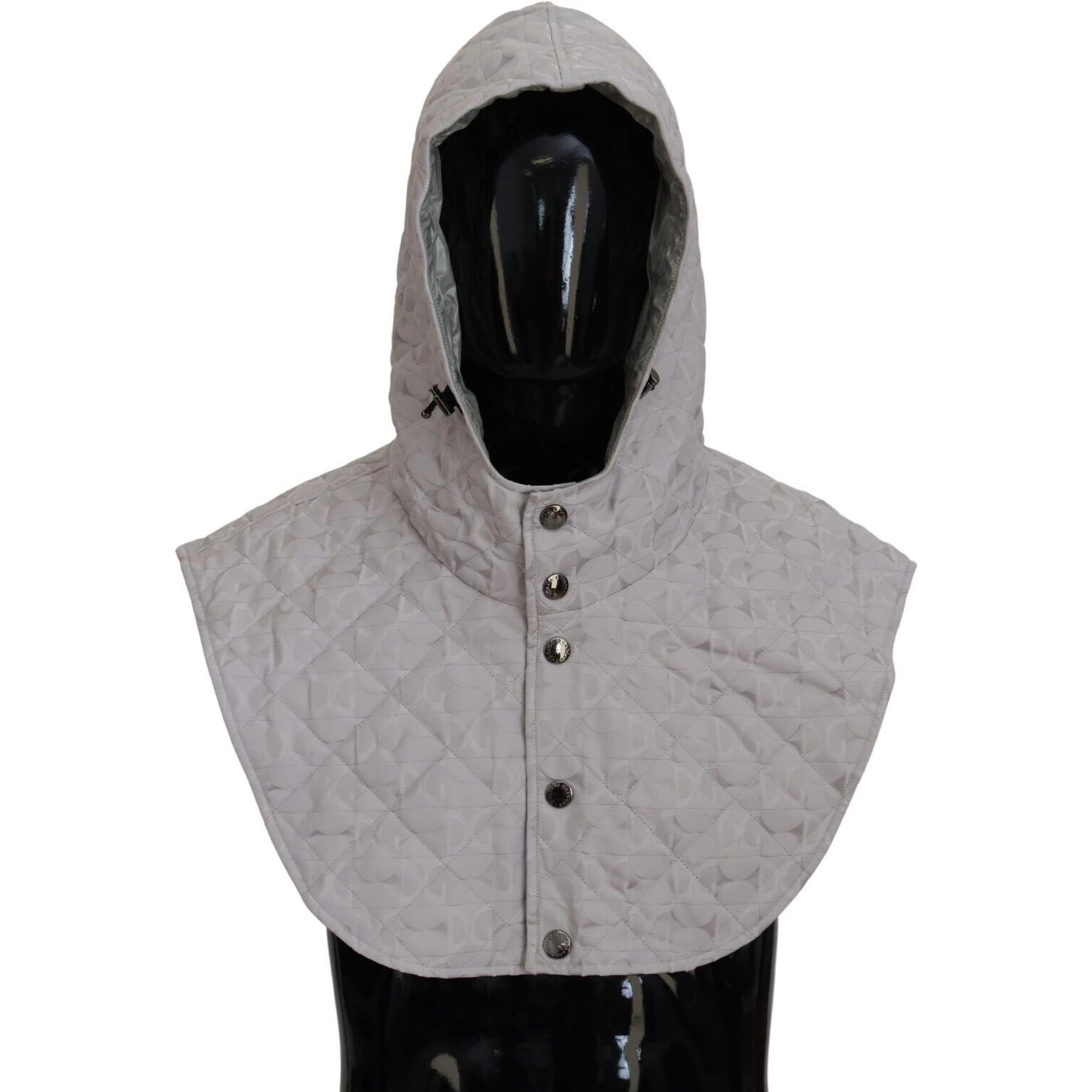 White Quilted Whole Head Wrap One Size Nylon Hat
