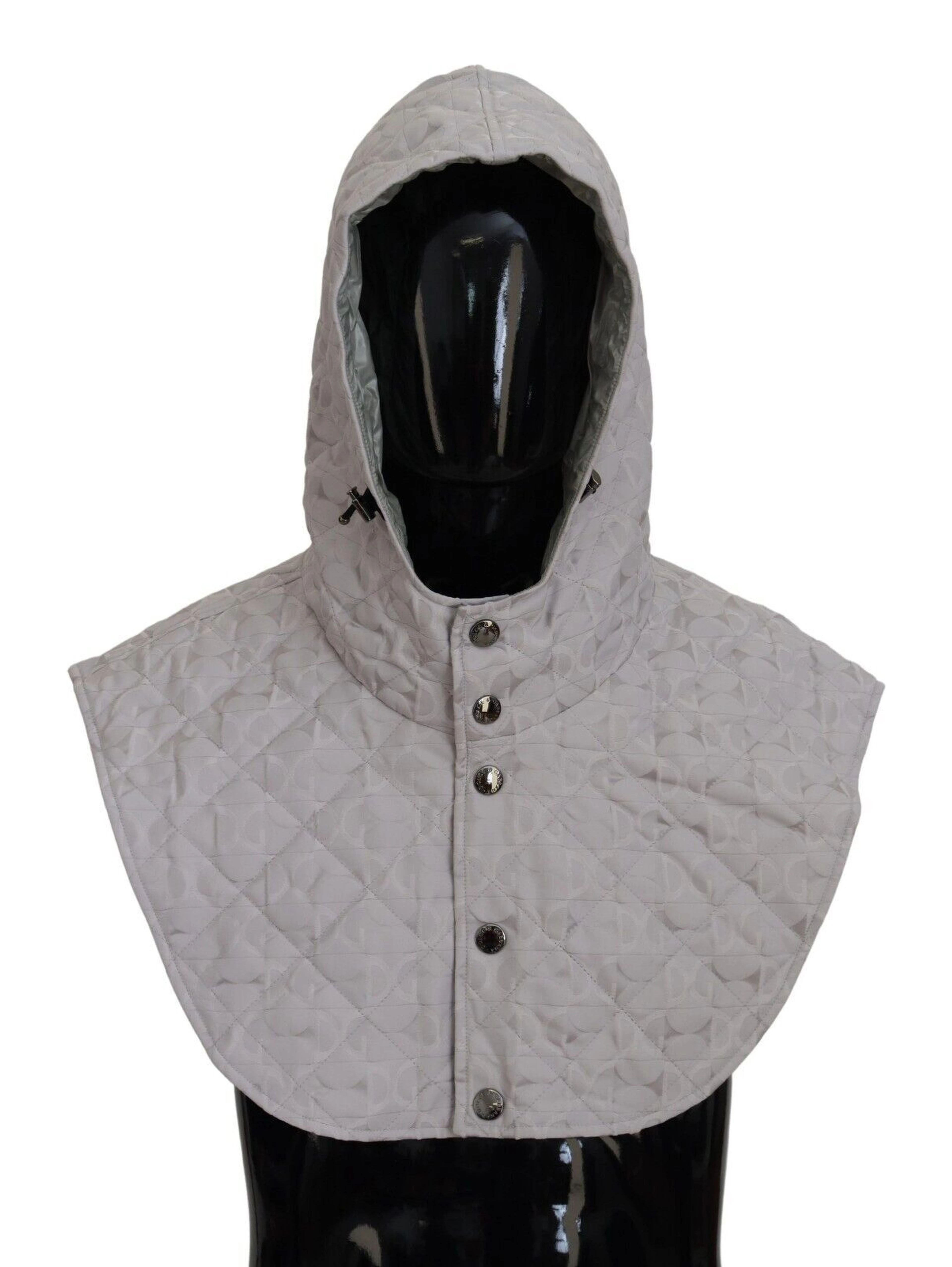 White Quilted Whole Head Wrap One Size Nylon Hat