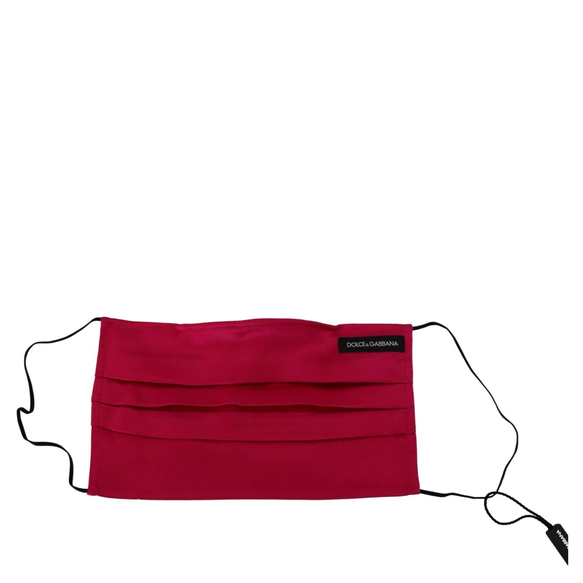 Red Cotton Pleated Elastic Ear Strap One Size Face Mask