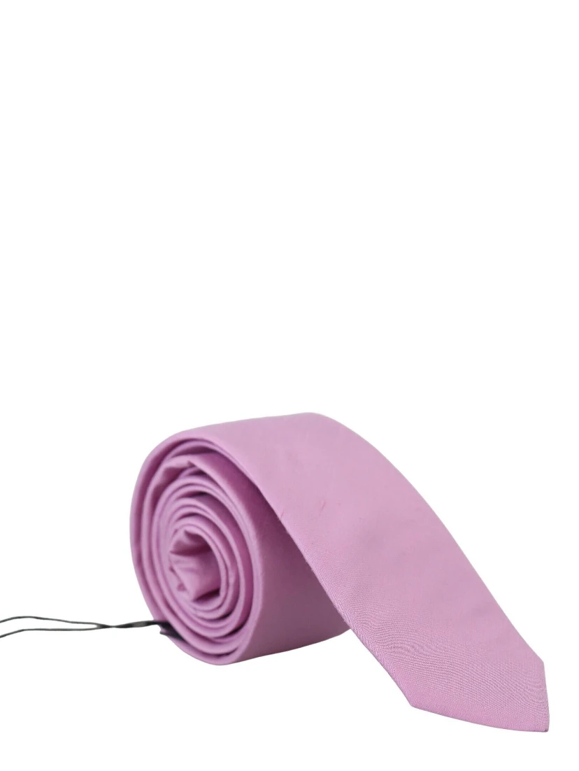 Pink Classic Men Necktie Accessory Silk Tie