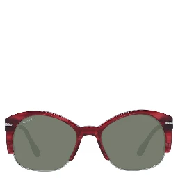 Red Acetate & Metal Sunglasses