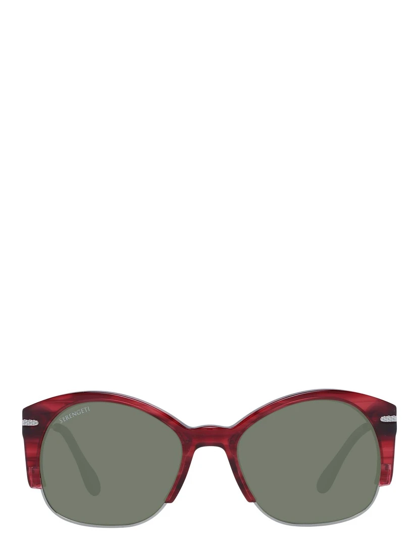 Red Acetate & Metal Sunglasses
