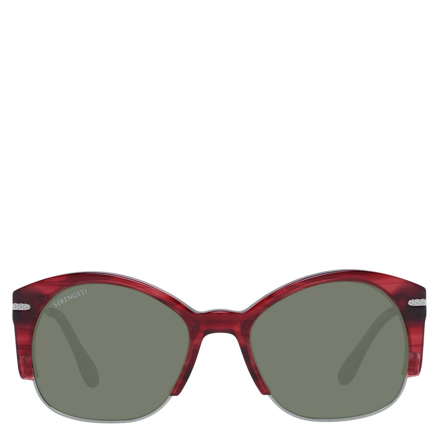 Red Acetate & Metal Sunglasses