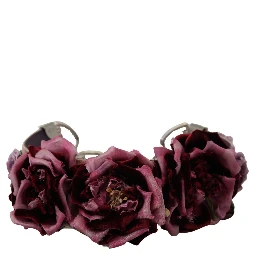 Multicolor Floral Appliques Metal Shoulder Strap