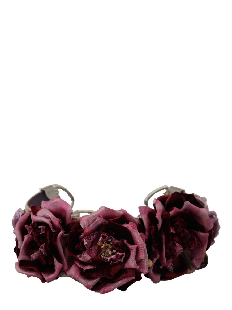 Multicolor Floral Appliques Metal Shoulder Strap alternative