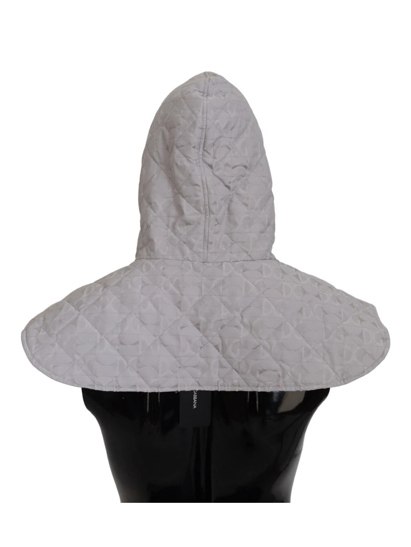White Quilted Whole Head Wrap One Size Nylon Hat