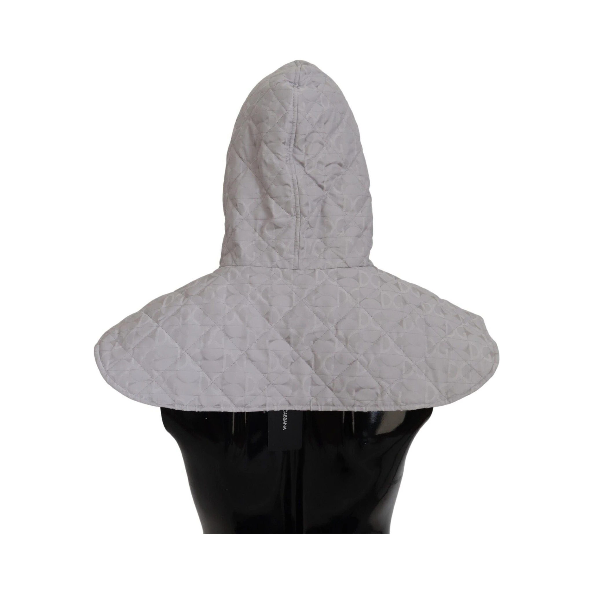 White Quilted Whole Head Wrap One Size Nylon Hat