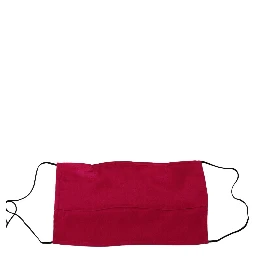 Red Cotton Pleated Elastic Ear Strap One Size Face Mask