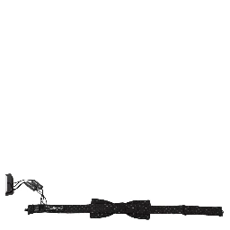 Black Pattern Silk Adjustable Neck Papillon Bow Tie