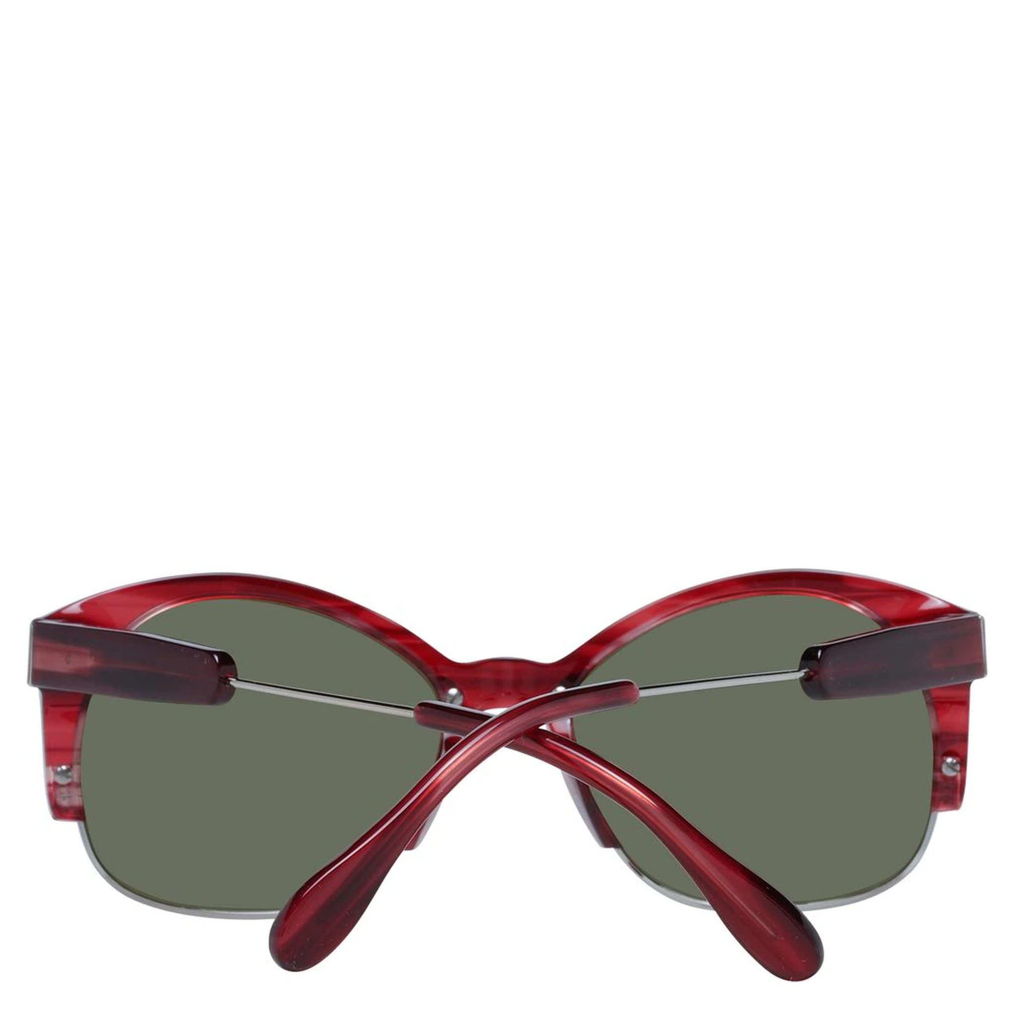 Red Acetate & Metal Sunglasses