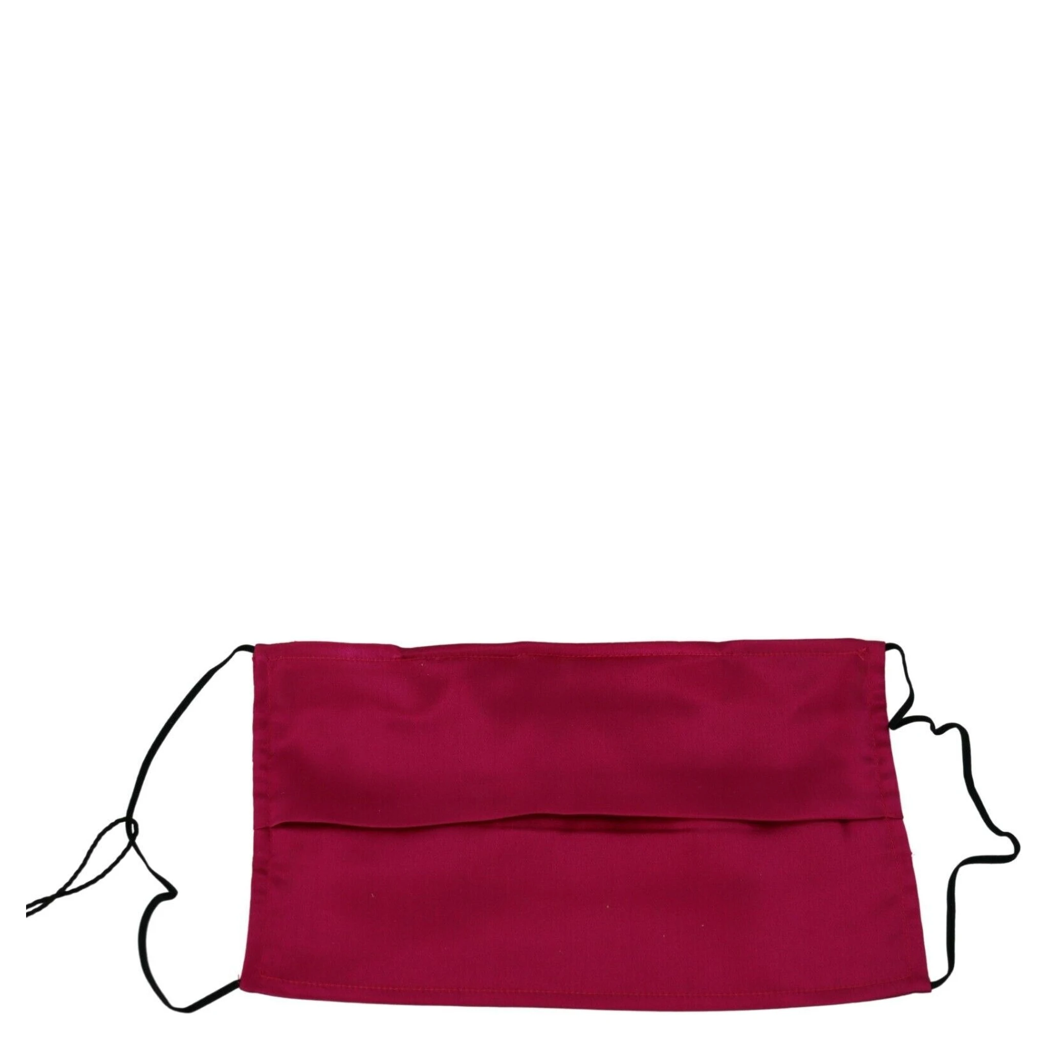 Maroon Silk Pleated Elastic Ear Strap One Size Face Mask