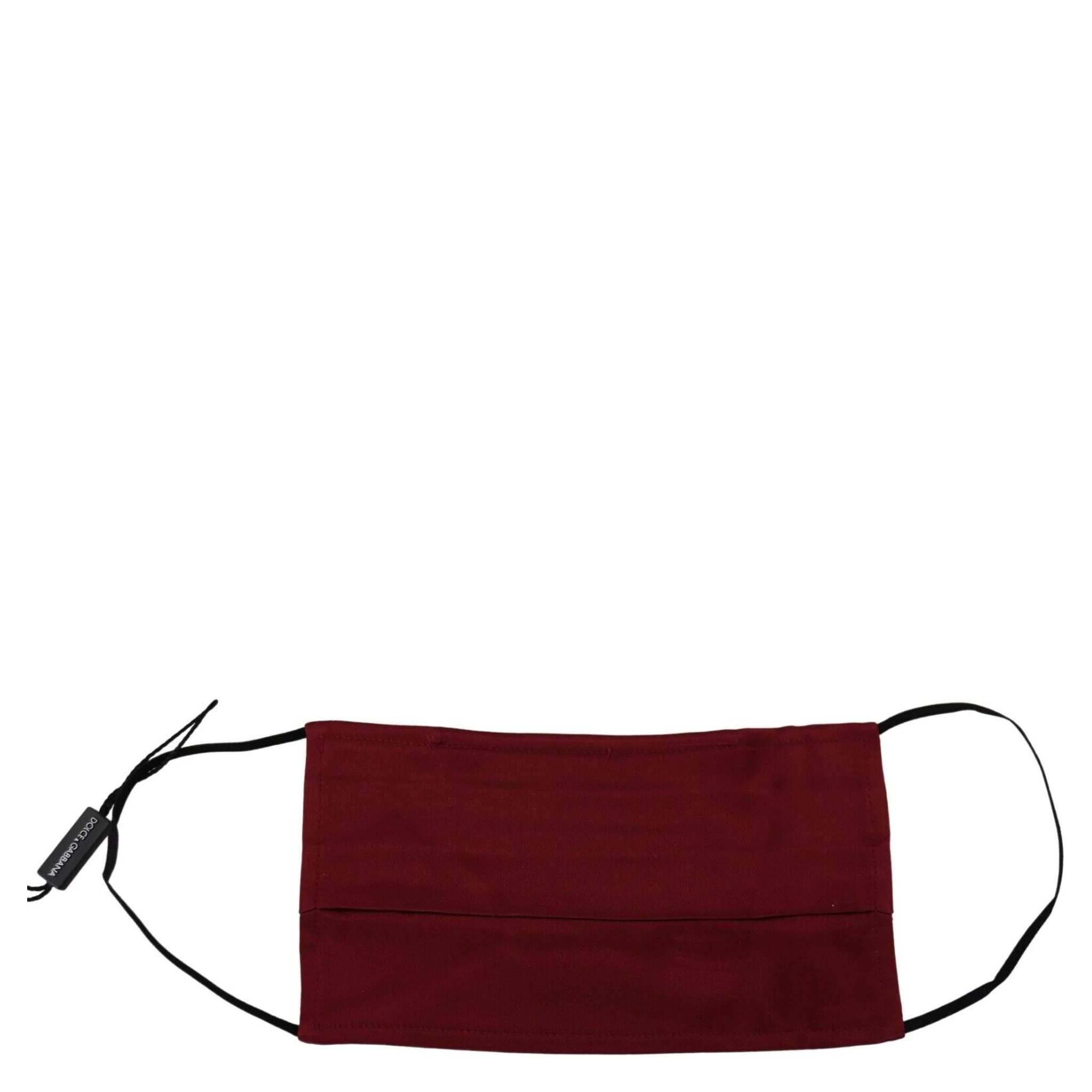 Maroon Silk Pleated Elastic Ear Strap One Size Face Mask