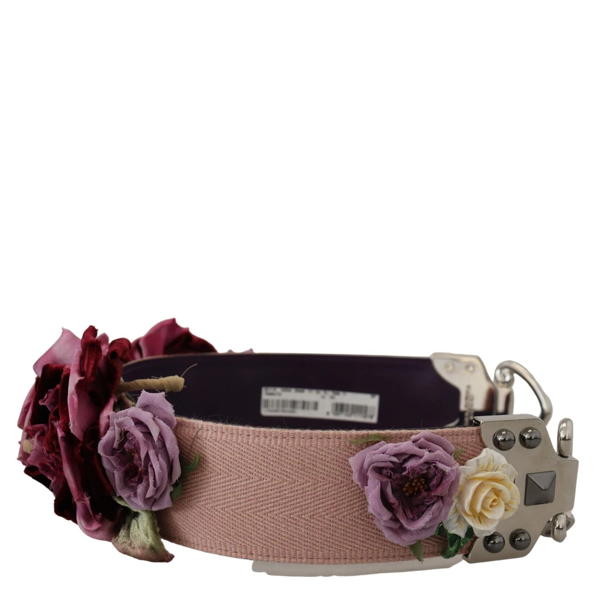Multicolor Floral Appliques Metal Shoulder Strap