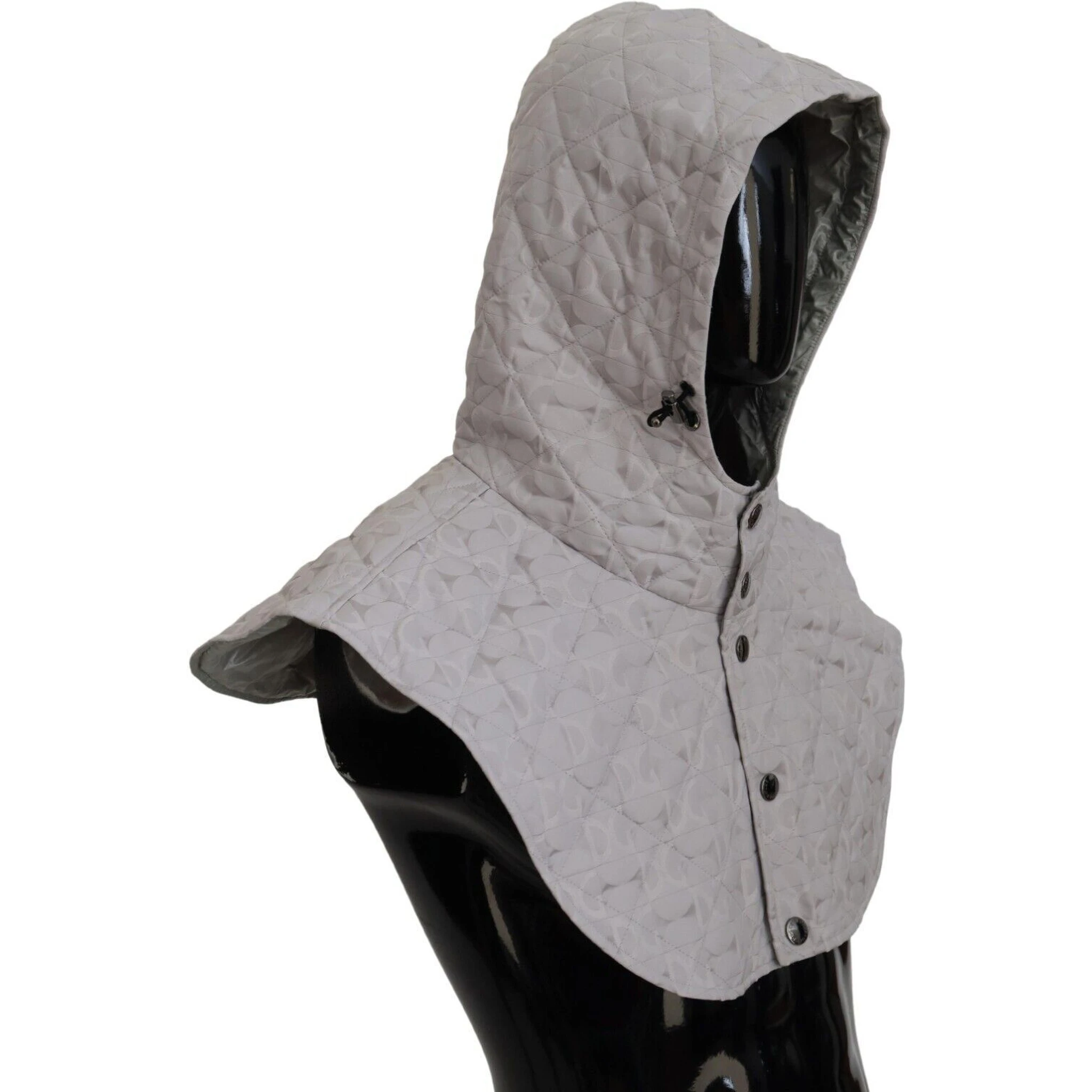 White Quilted Whole Head Wrap One Size Nylon Hat