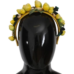 Yellow Lemons Sicily Crystal Diadem Tiara Headband