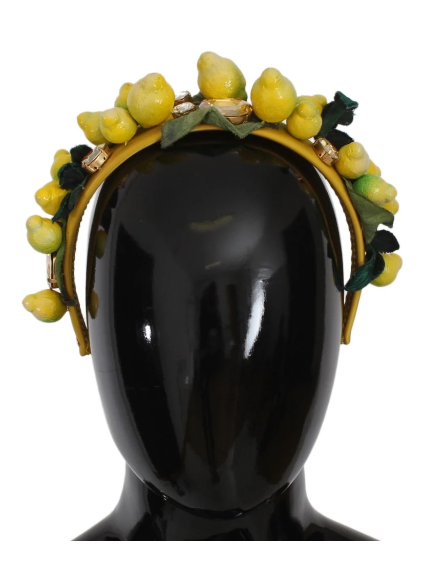 Yellow Lemons Sicily Crystal Diadem Tiara Headband