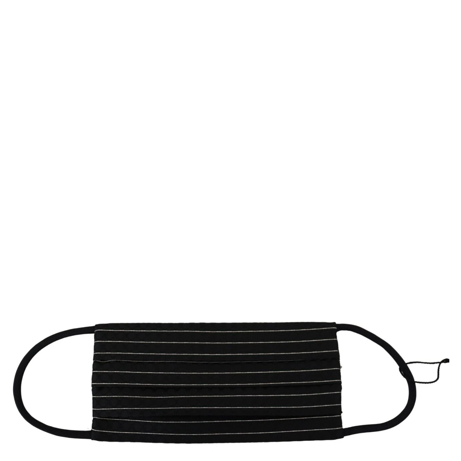 Black White Stripes Elastic Ear Strap One Size Face Mask