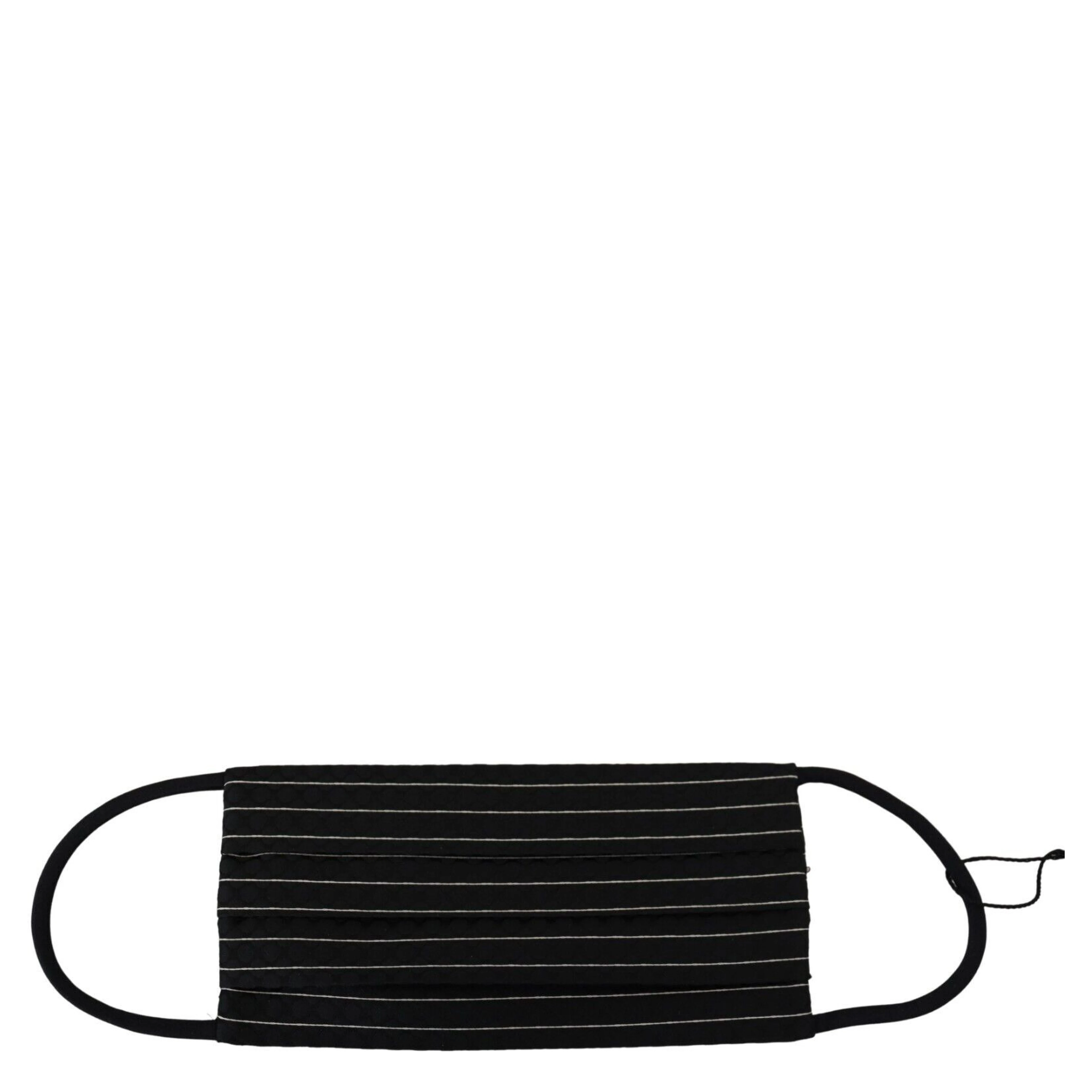 Black White Stripes Elastic Ear Strap One Size Face Mask