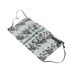 White Floral Cotton Pleated Elastic Ear Strap Face Mask