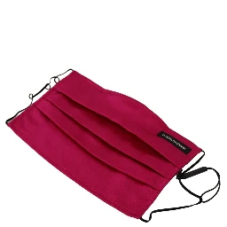 Maroon Silk Pleated Elastic Ear Strap One Size Face Mask