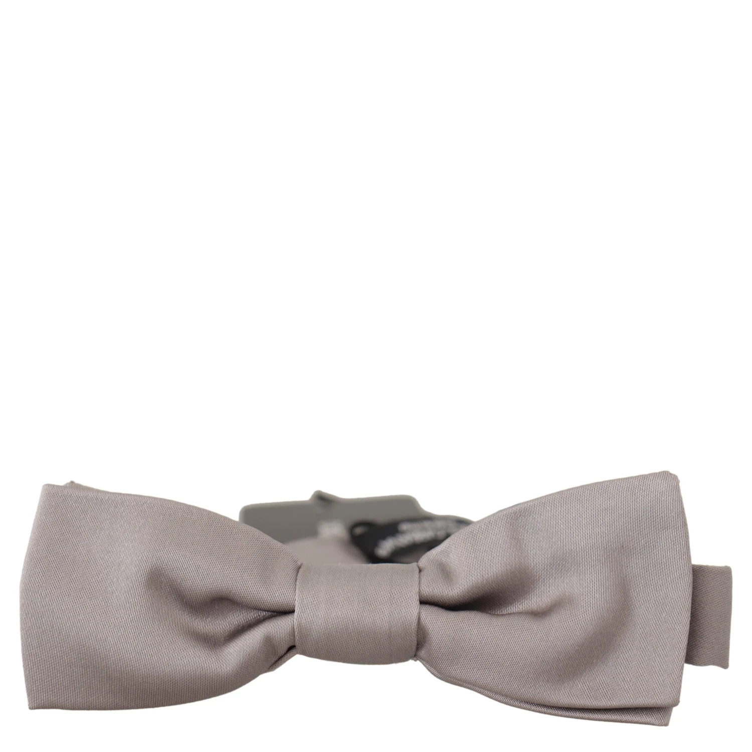 Silver 100% Silk Slim Adjustable Neck Papillon Tie