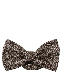 Black white 100% Silk Adjustable Neck Papillon Tie