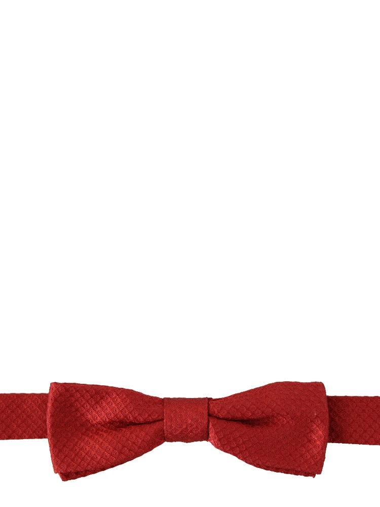 Red 100% Silk Adjustable Neck Papillon Tie