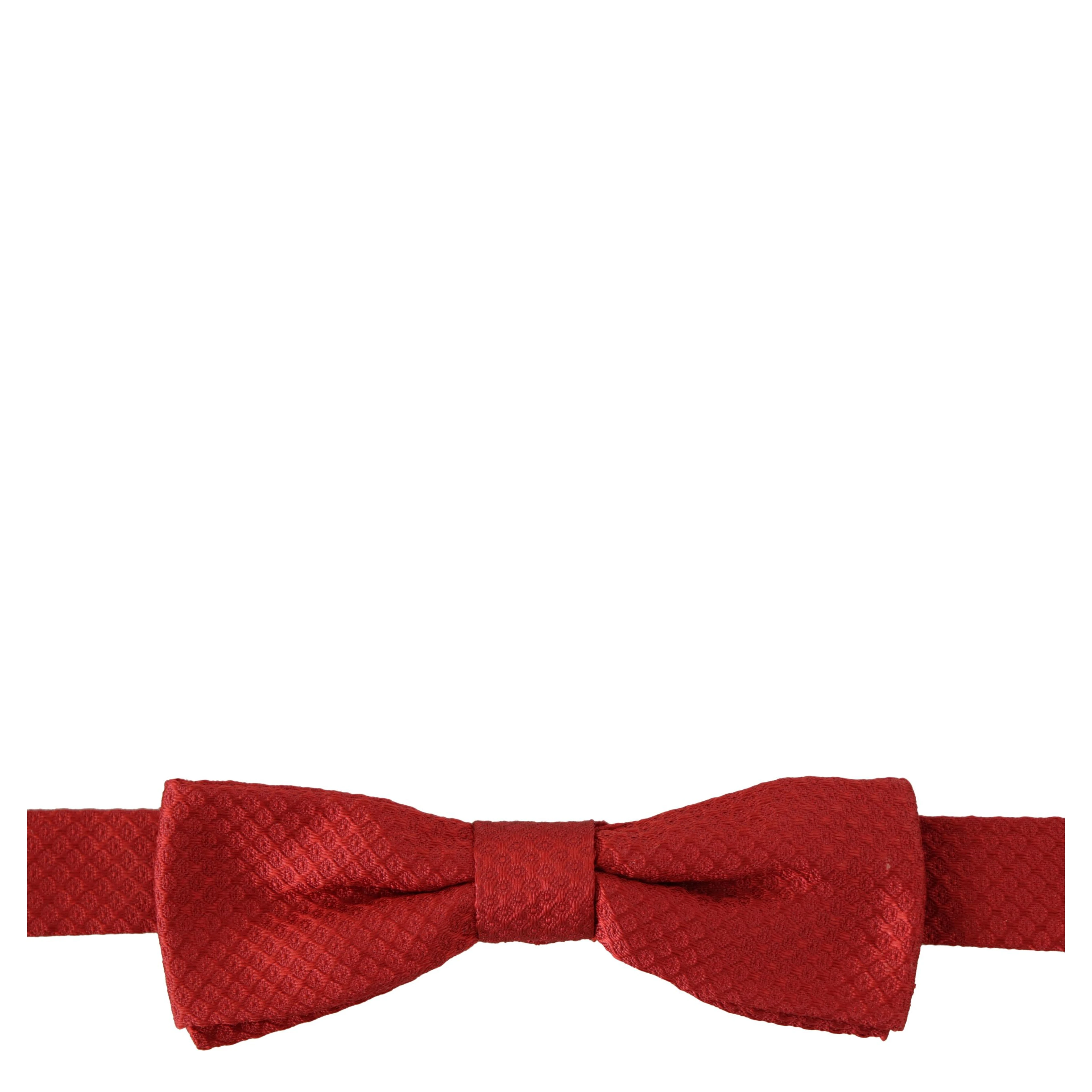 Red 100% Silk Adjustable Neck Papillon Tie