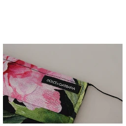 Black Floral Pleated Elastic Ear Strap Face Mask