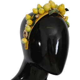 Yellow Lemons Sicily Crystal Diadem Tiara Headband