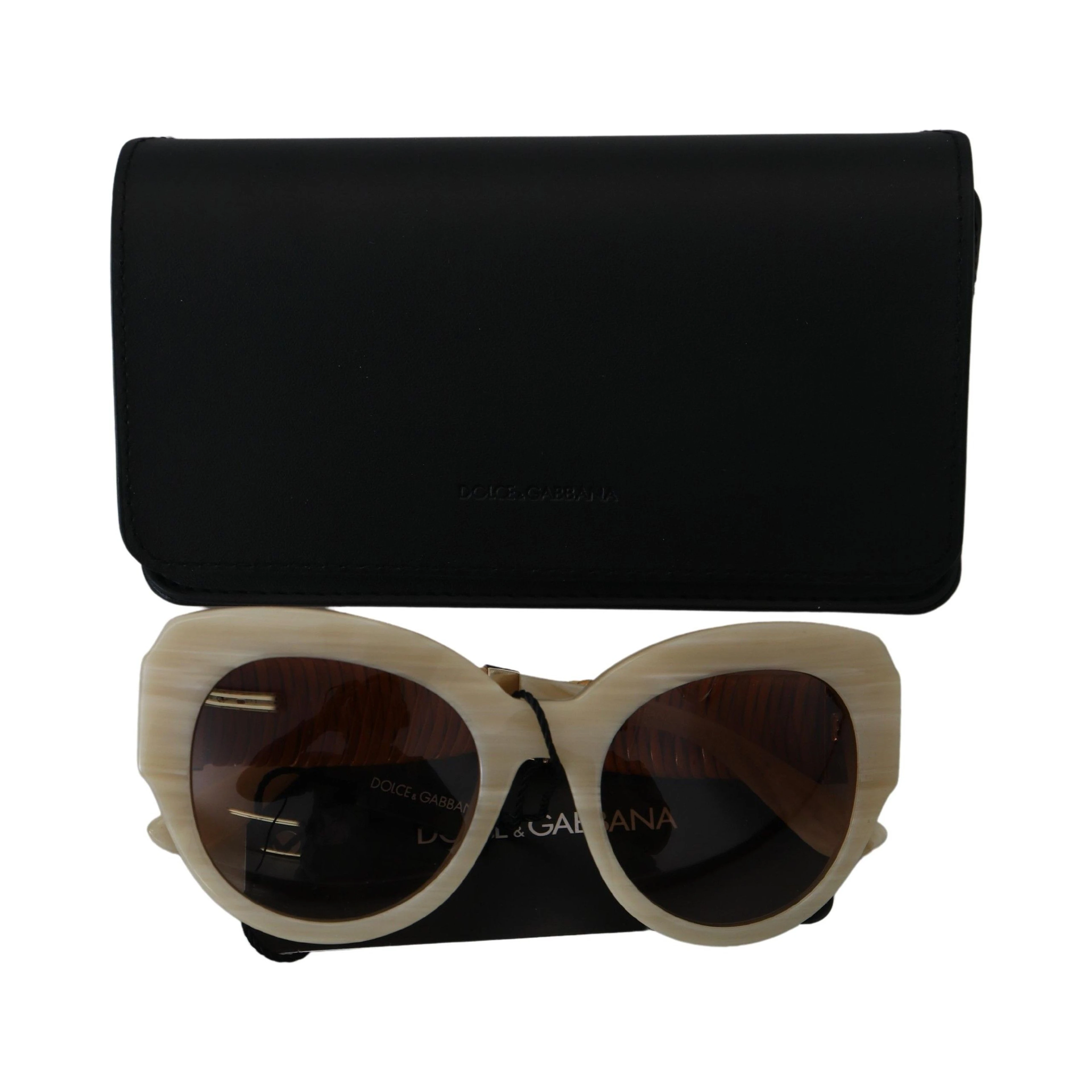 Beige Acetate Full Rim Brown Lense DG4294 Sunglasses