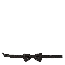 Gray Polka Dot 100% Silk Neck Papillon Tie