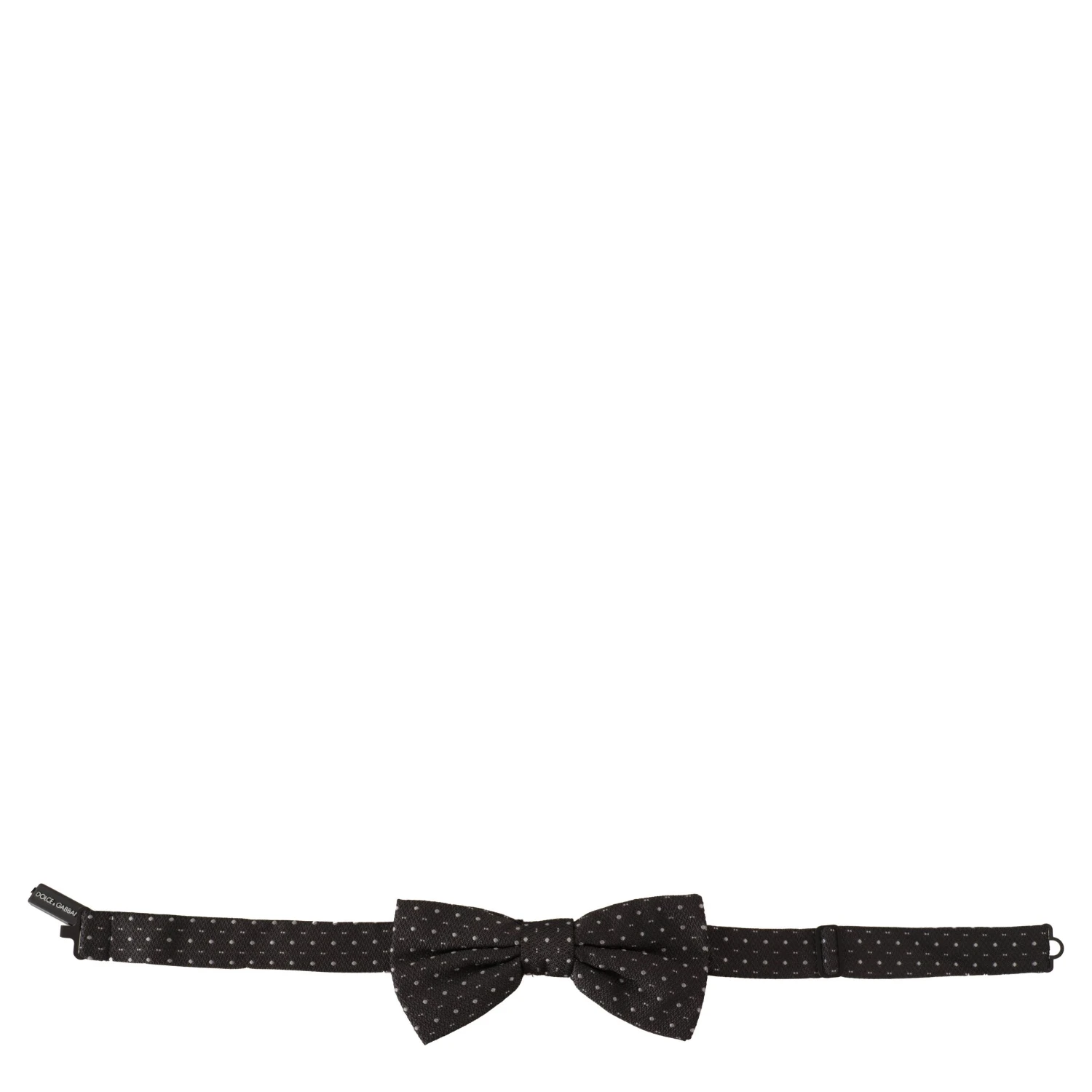 Gray Polka Dot 100% Silk Neck Papillon Tie
