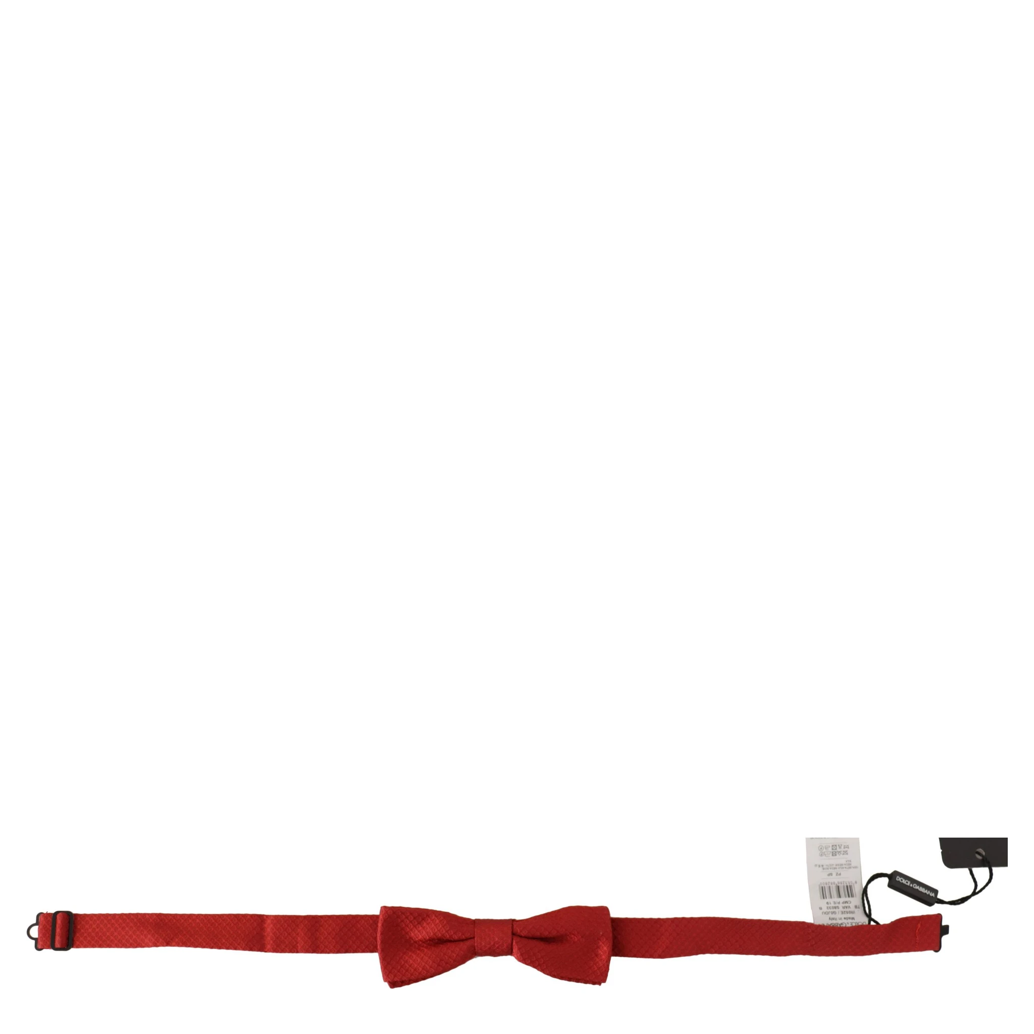 Red 100% Silk Adjustable Neck Papillon Tie