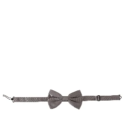 Gray 100% Silk Adjustable Neck Papillon Tie
