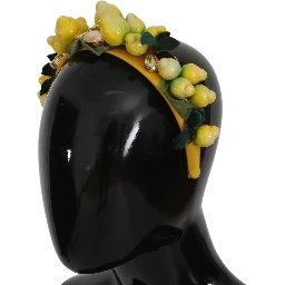 Yellow Lemons Sicily Crystal Diadem Tiara Headband