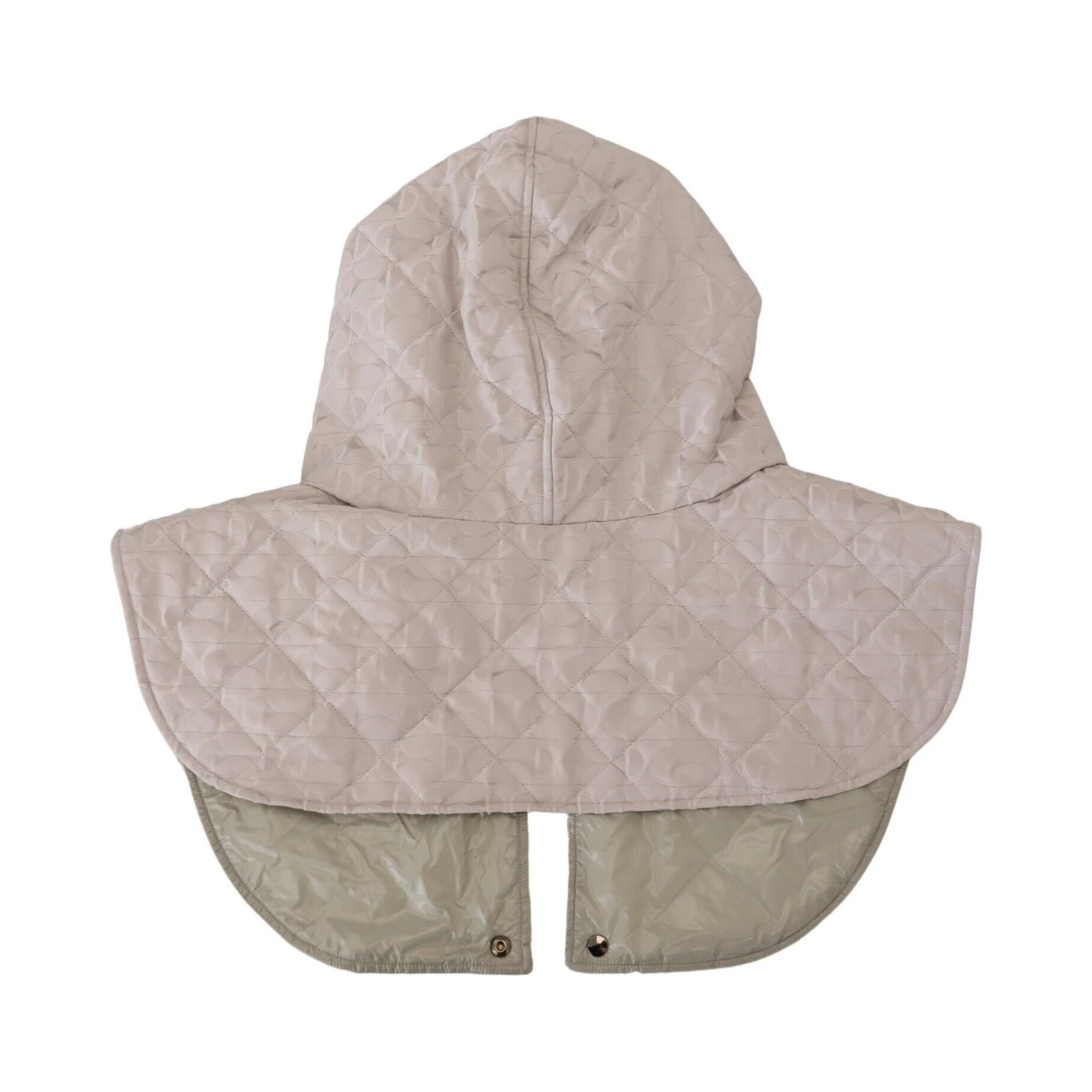 White Quilted Whole Head Wrap One Size Nylon Hat