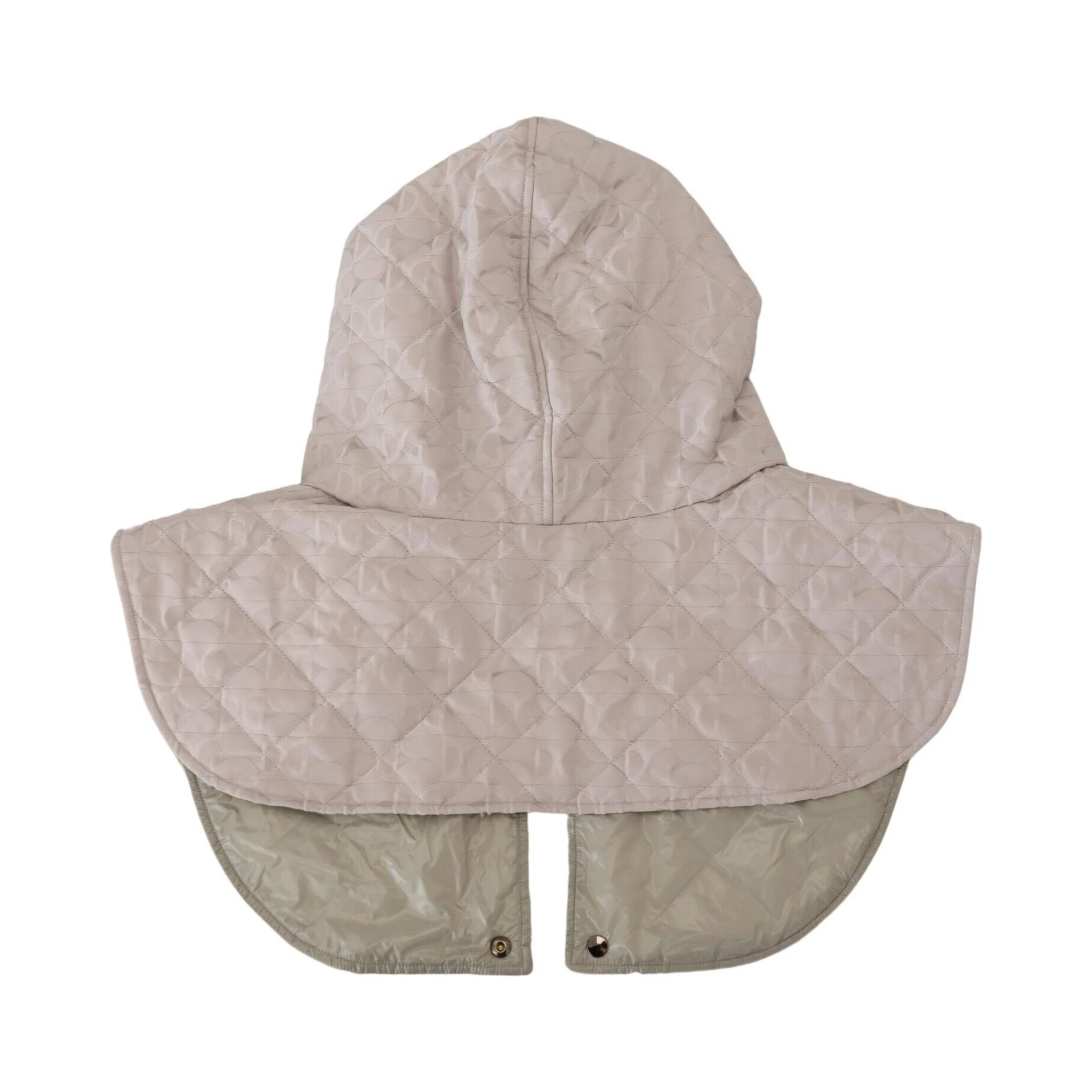 White Quilted Whole Head Wrap One Size Nylon Hat