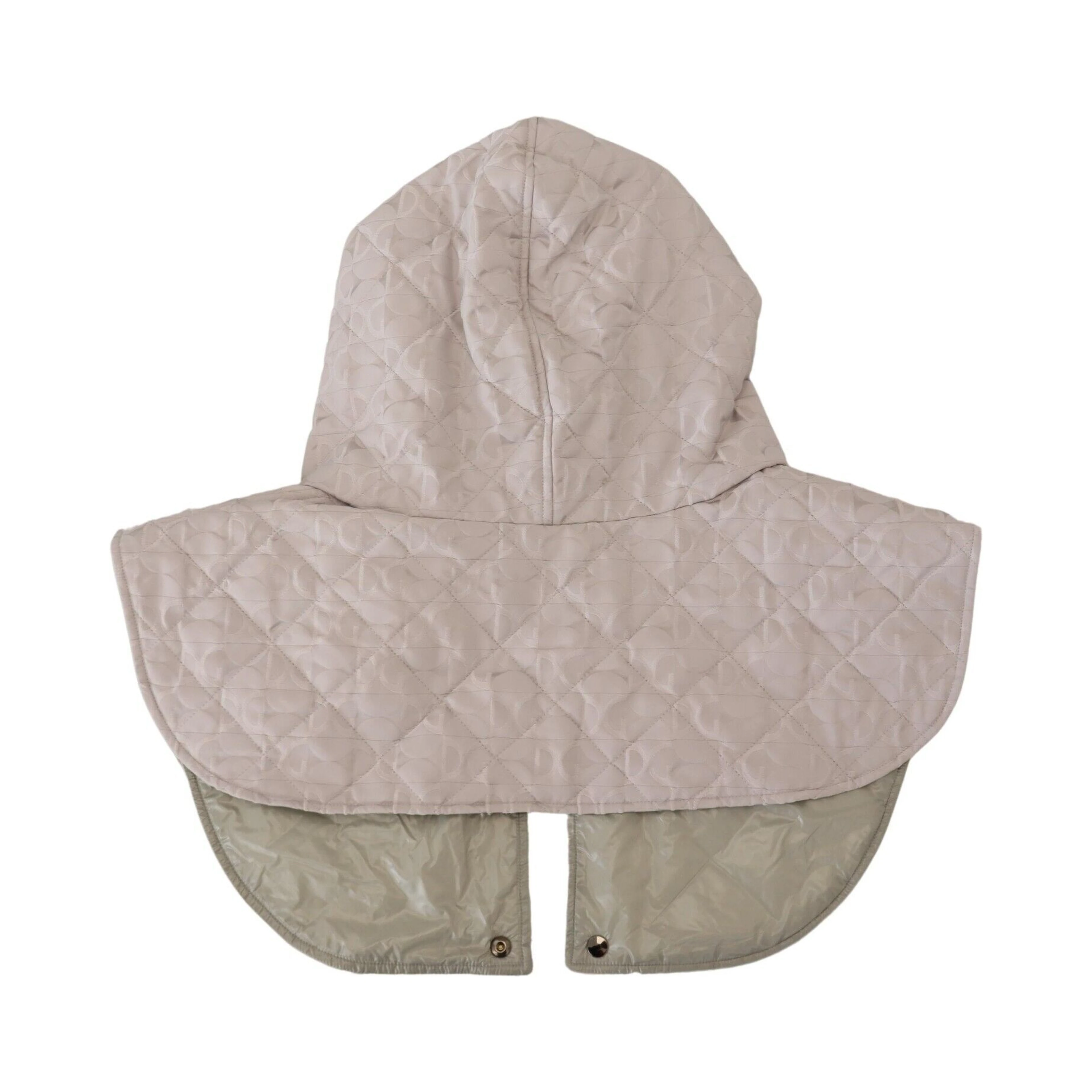 White Quilted Whole Head Wrap One Size Nylon Hat
