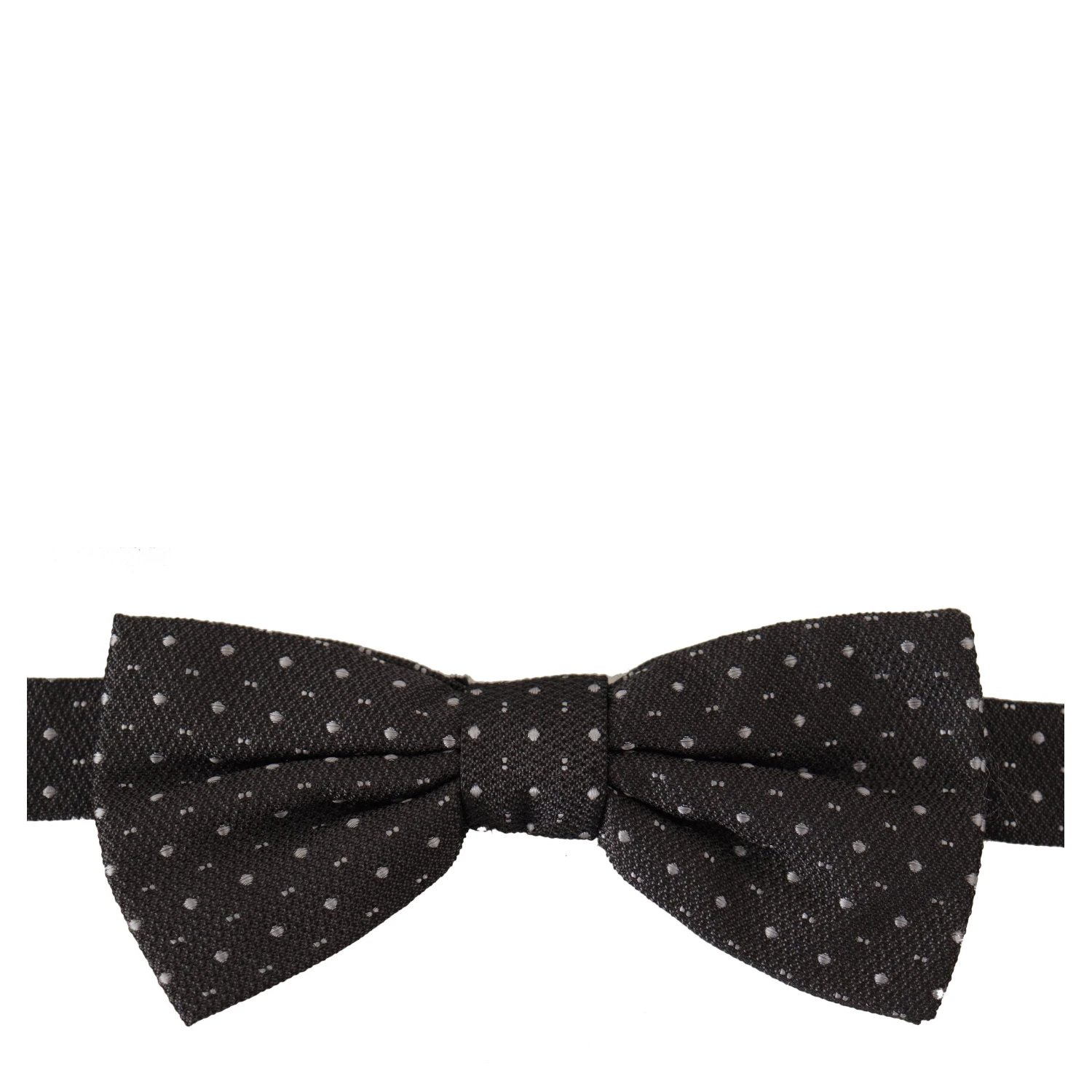 Gray Polka Dot 100% Silk Neck Papillon Tie