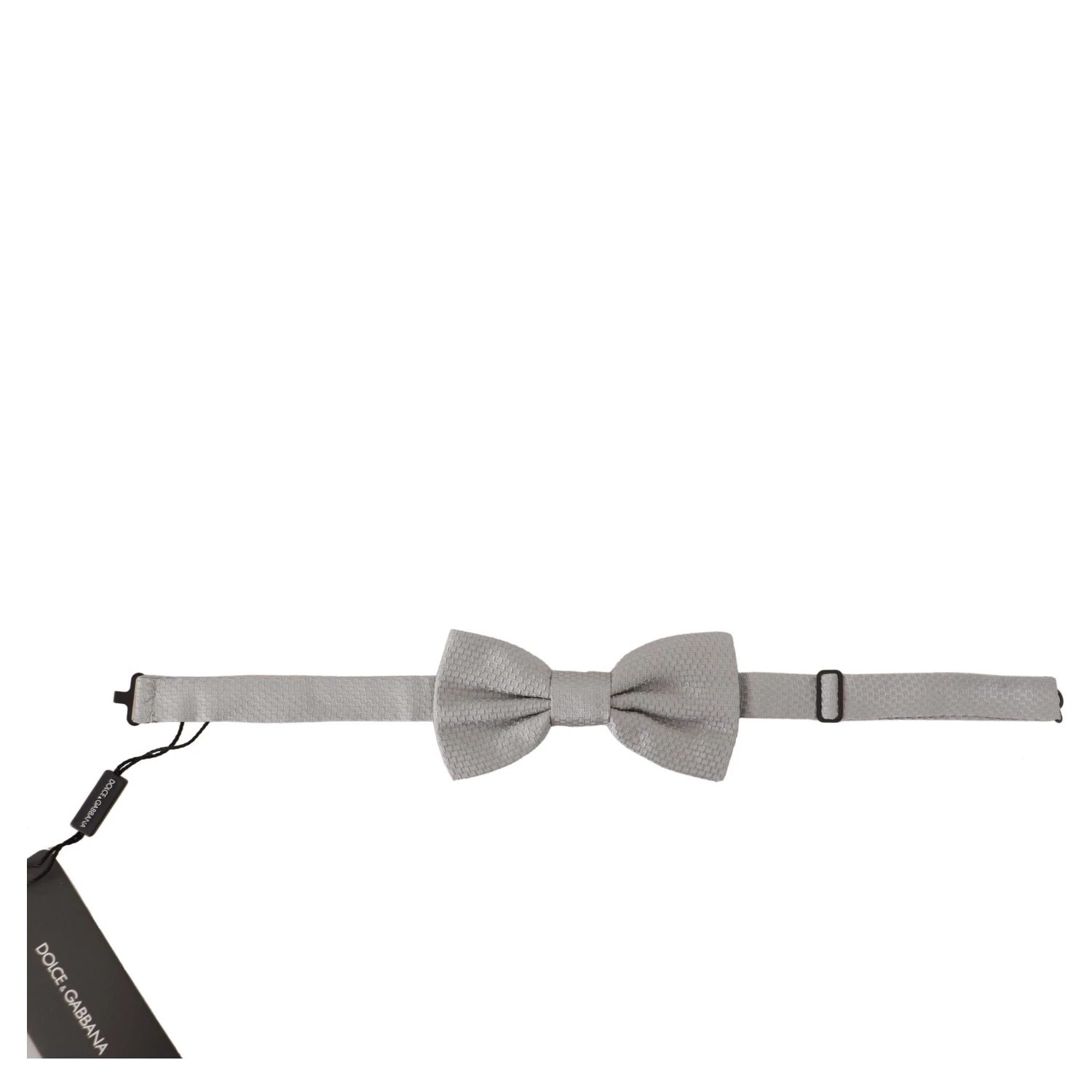 Gray 100% Silk Adjustable Neck Papillon Tie