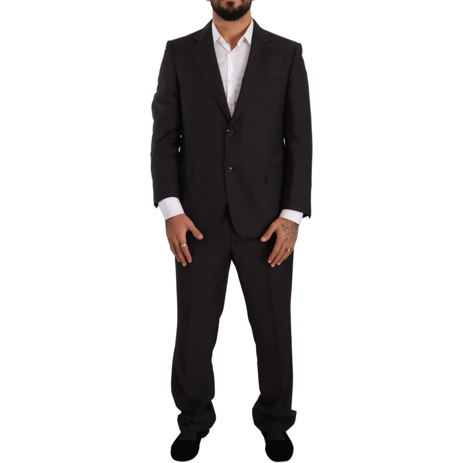 Dark Gray Single Breasted Formal Suit