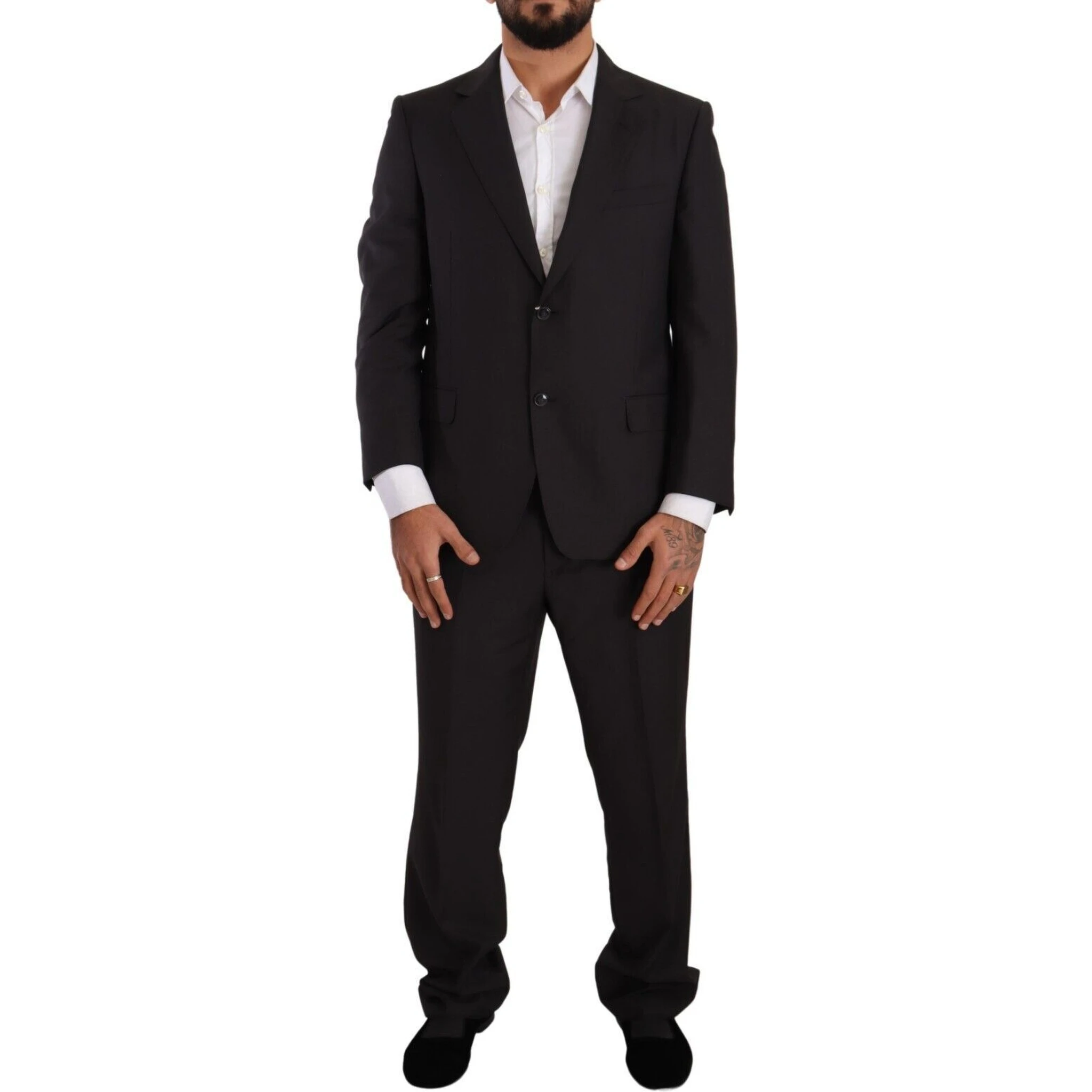 Dark Gray Single Breasted Formal Suit