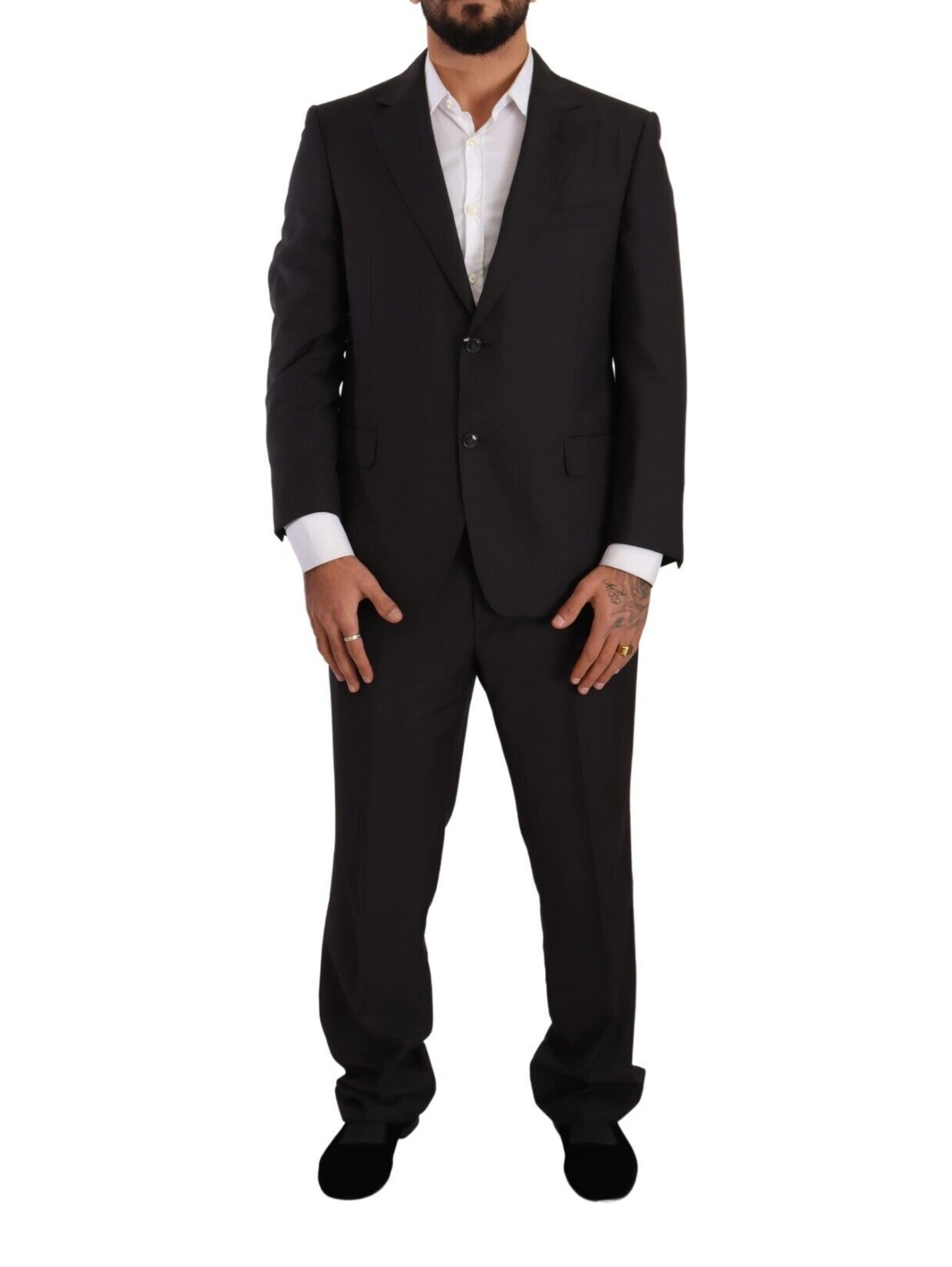 Dark Gray Single Breasted Formal Suit