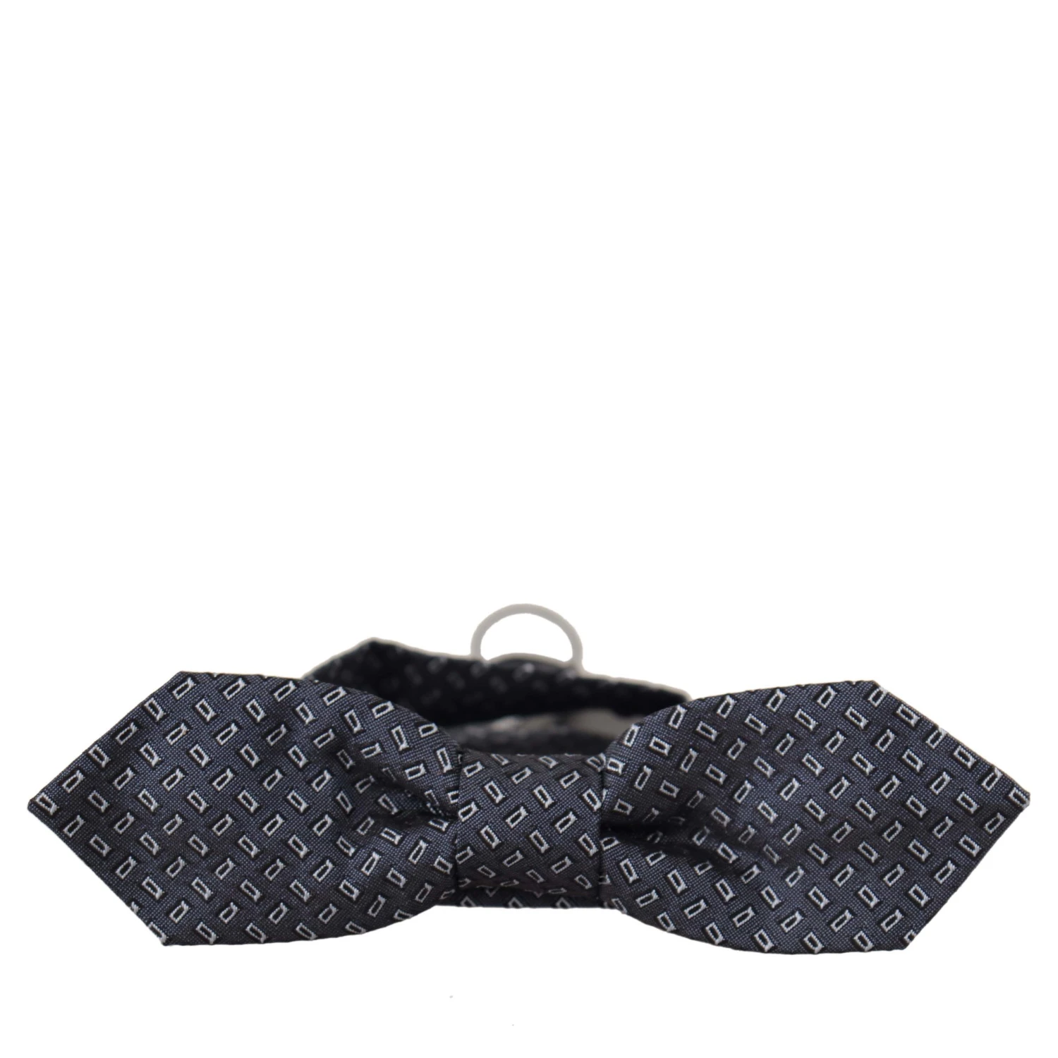 Blue Gray Polka Dot 100% Silk Neck Papillon Tie