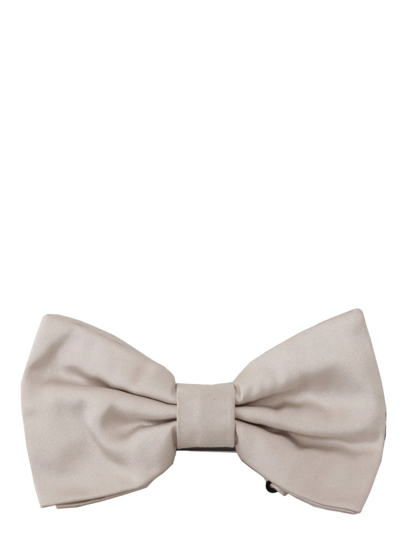 Gray 100% Silk Adjustable Neck Papillon Tie
