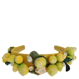 Yellow Lemons Sicily Crystal Diadem Tiara Headband