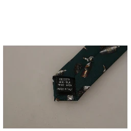 Black Bottle Fantasy Print Silk Adjustable Accessory Tie