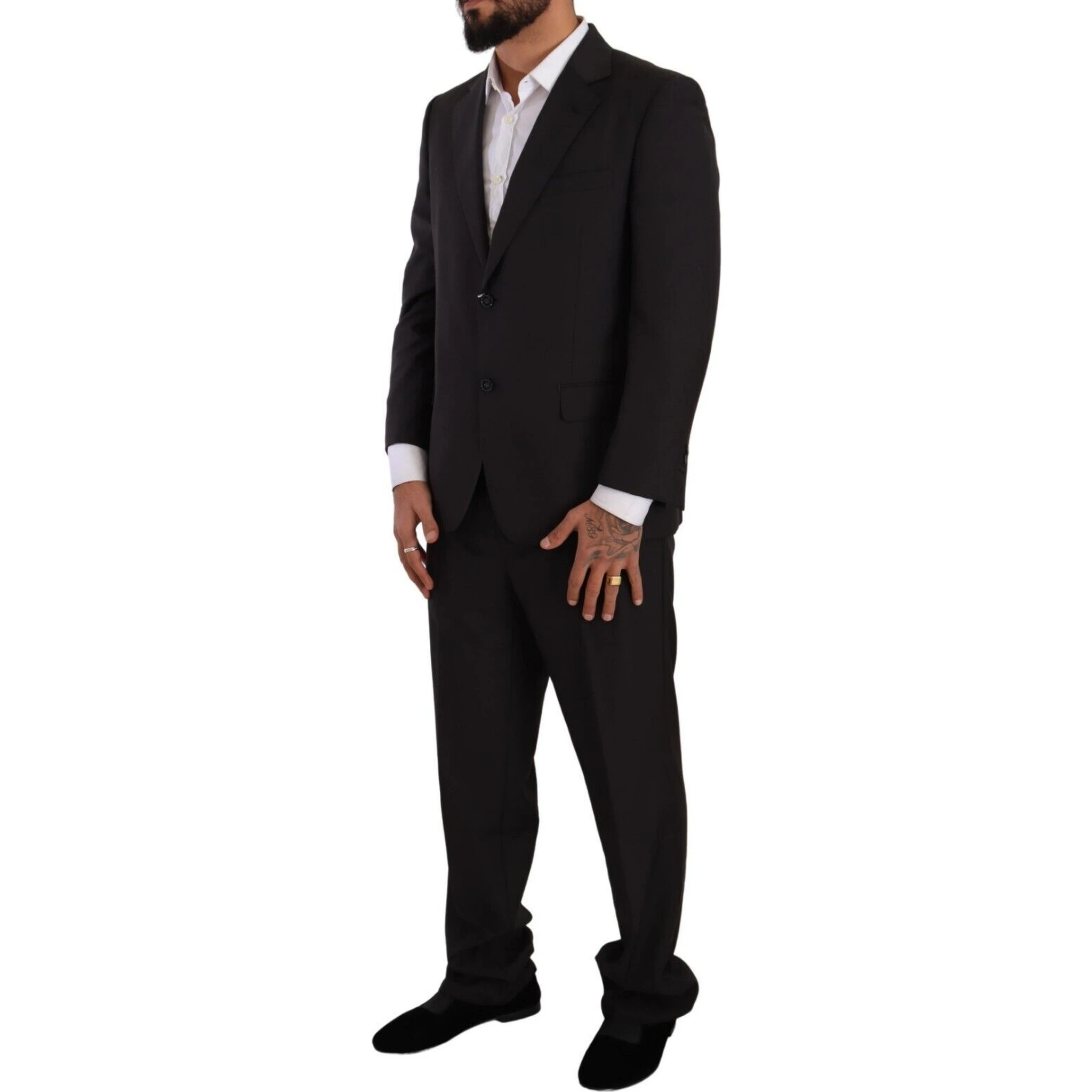 Dark Gray Single Breasted Formal Suit