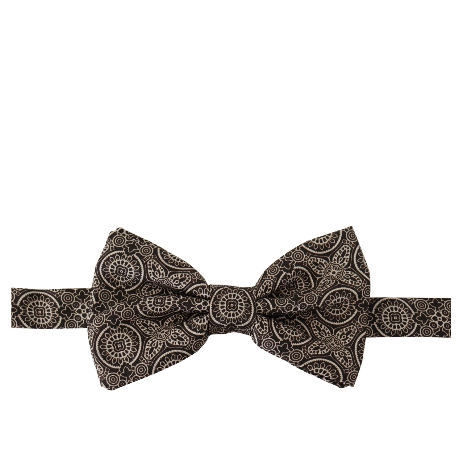 Black white 100% Silk Adjustable Neck Papillon Tie